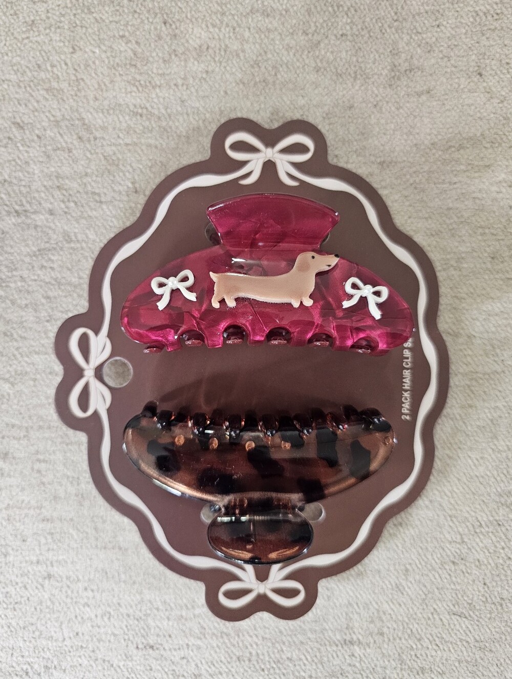 Dachshund Hair Clip Set